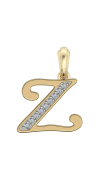 Gold Alphabet Z charm